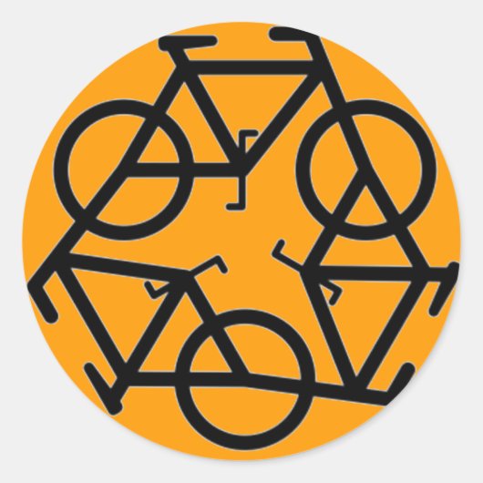 Sticker Rond Symbole du logo du vélo (Devant)