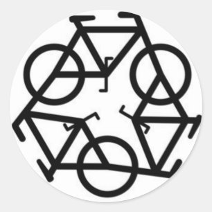 Sticker Rond Symbole du logo du vélo