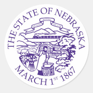 Sticker Rond Symbole du Nebraska