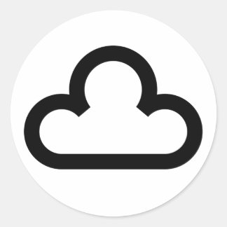 Sticker Rond Symbole du nuage météorologique