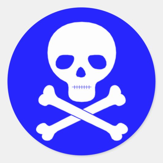 Sticker Rond Symbole du poison (Devant)