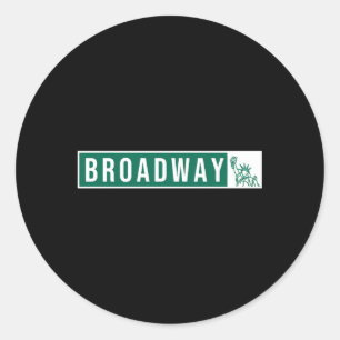 Sticker Rond Symbole du théâtre musical de Broadway Street