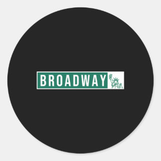 Sticker Rond Symbole du théâtre musical de Broadway Street