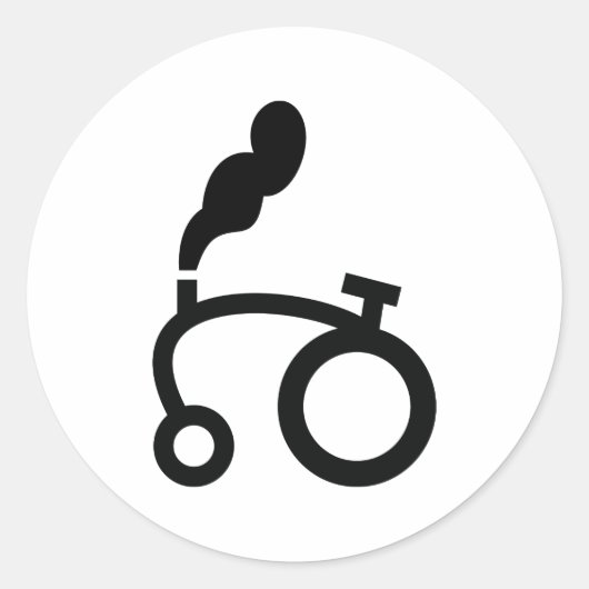 Sticker Rond symbole du tracteur agricole (Devant)