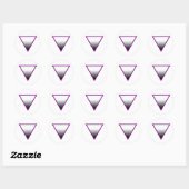 STICKER ROND SYMBOLE DU TRIANGLE ASEXUÉ (Feuille)