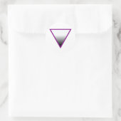STICKER ROND SYMBOLE DU TRIANGLE ASEXUÉ (Sac)