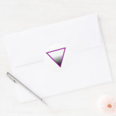STICKER ROND SYMBOLE DU TRIANGLE ASEXUÉ (Enveloppe)
