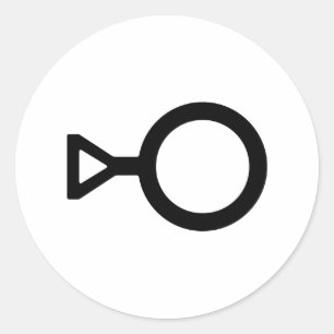 Sticker Rond Symbole du troisième genre