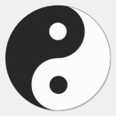 Sticker Rond Symbole du Yin Yang (Devant)