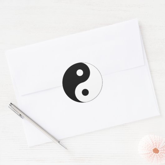 Sticker Rond Symbole du Yin Yang (Enveloppe)