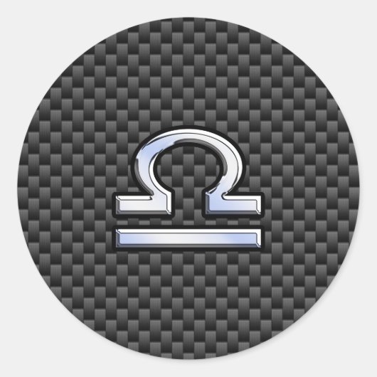 Sticker Rond Symbole du Zodiaque de la Libra sur la décoration  (Devant)