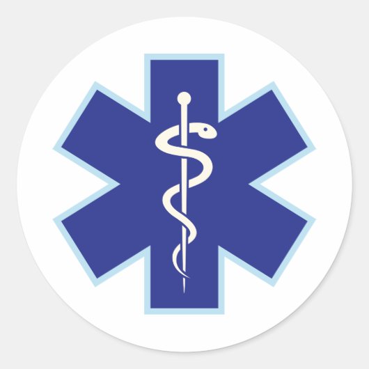 Sticker Rond Symbole EMT EMS paramétré (Devant)