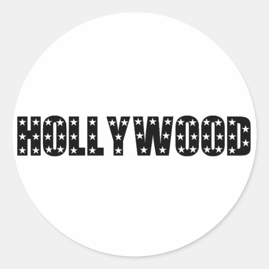 Sticker Rond SYMBOLE ÉTOILES D'Hollywood (Devant)