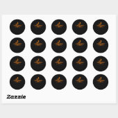 Sticker Rond Symbole Faravahar Zarathustra - T-shirt Iran (Feuille)