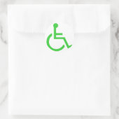 Sticker Rond Symbole fauteuil roulant (Sac)