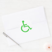 Sticker Rond Symbole fauteuil roulant (Enveloppe)