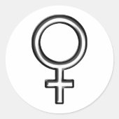 Sticker Rond Symbole féminin (Devant)