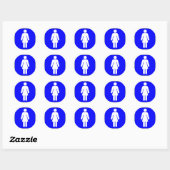 Sticker Rond Symbole féminin (Feuille)