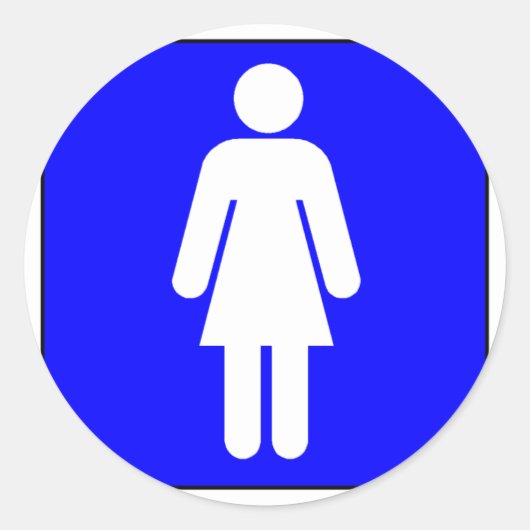 Sticker Rond Symbole féminin (Devant)