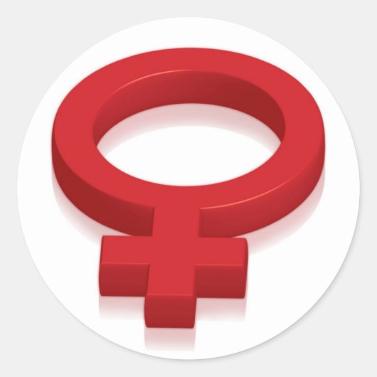 STICKER ROND SYMBOLE FÉMININ (Devant)