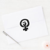 Sticker Rond Symbole féministe (Enveloppe)