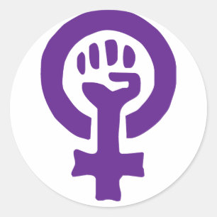 Sticker Rond Symbole féministe