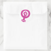 Sticker Rond Symbole féministe des droits des femmes (Sac)