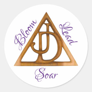 Sticker Rond Symbole Filles de Job JDI Bloom Lead OIJD