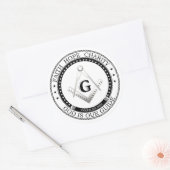 Sticker Rond Symbole franc-maçonnerie (Enveloppe)