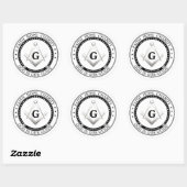 Sticker Rond Symbole franc-maçonnerie (Feuille)