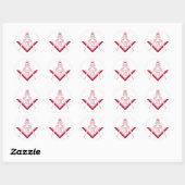 Sticker Rond Symbole franc-maçonnerie (Feuille)