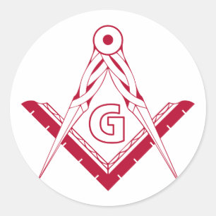 Sticker Rond Symbole franc-maçonnerie
