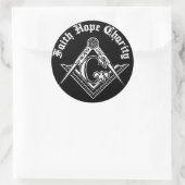 Sticker Rond Symbole franc-maçonnerie (Sac)