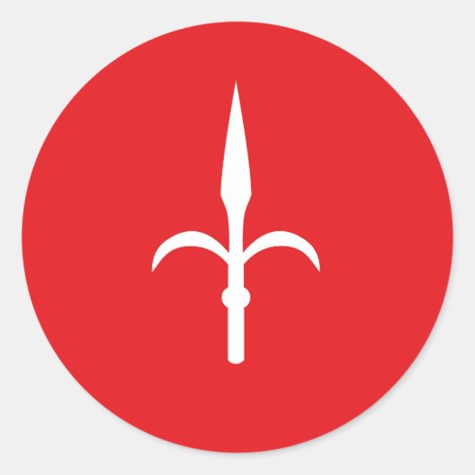 Sticker Rond Symbole Free Territory Trieste Flag Italie (Devant)