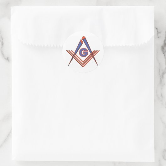 Sticker Rond symbole Freemason (Sac)
