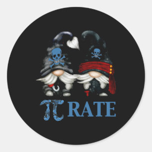 Sticker Rond Symbole Funny Octopus Pi Day pour professeur de ma