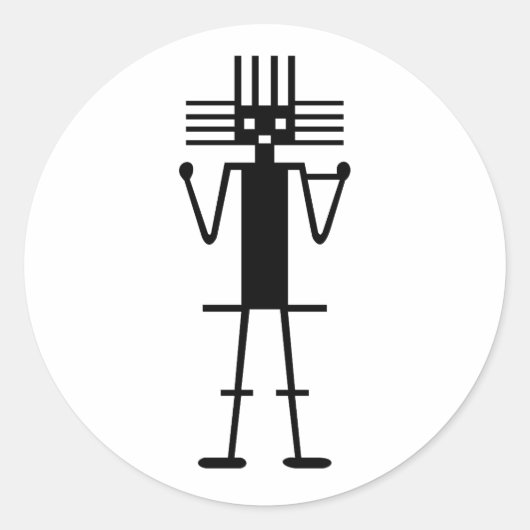 Sticker Rond symbole géant atacama geogliph antique nazca peru  (Devant)