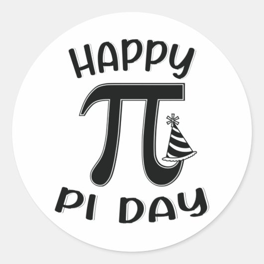 Sticker Rond Symbole Geek de la mathématiques de l'anniversaire (Devant)