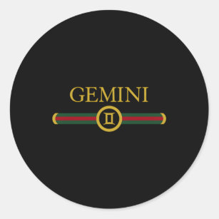 Sticker Rond SYMBOLE Gemini Zodiac juin mai Gemini