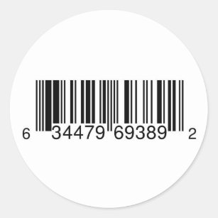 Sticker Rond Symbole générique d'UPC en ventes CD