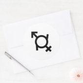 Sticker Rond Symbole genre fluide (Enveloppe)
