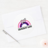 Sticker Rond Symbole genre fluide (Enveloppe)