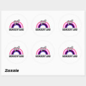 Sticker Rond Symbole genre fluide (Feuille)