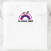 Sticker Rond Symbole genre fluide (Sac)
