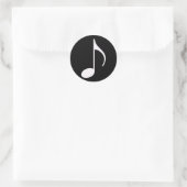 Sticker Rond symbole graphique de note musicale (Sac)