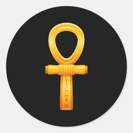 Sticker Rond Symbole hiéroglyphique égyptien Ancien égyptien (Devant)