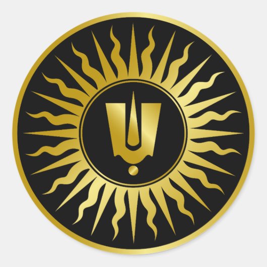 Sticker Rond SYMBOLE HINDU Dieu Tilak (Devant)