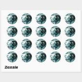 Sticker Rond Symbole Horoscope Aries (Feuille)