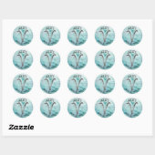 Sticker Rond Symbole Horoscope Aries (Feuille)