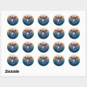 Sticker Rond SYMBOLE Horoscope | Ran mystique (Feuille)